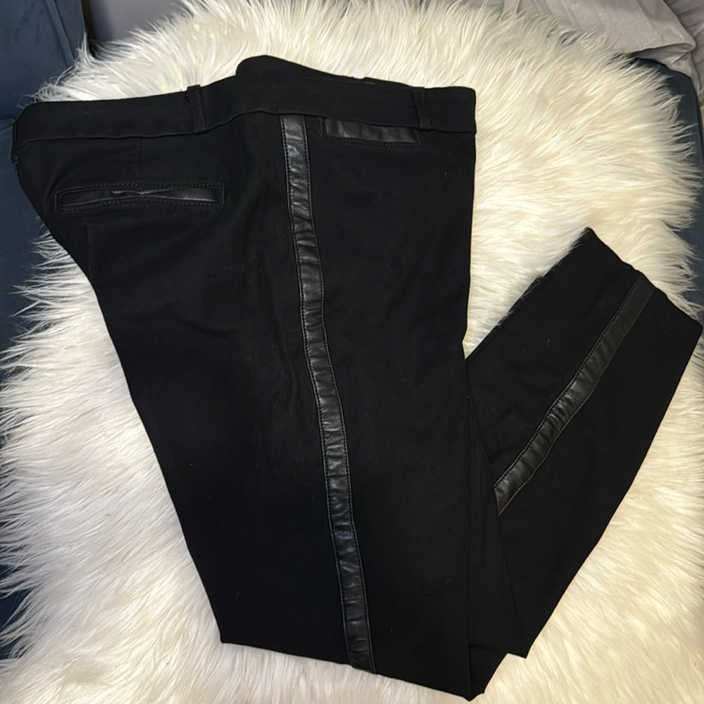 Banana Republic Sloan Slim Ankle Faux Leather Pants Slacks Trousers Size 10p